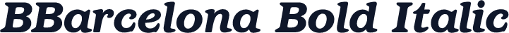 BBarcelona Bold Italic