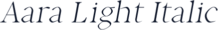 Aara Light Italic