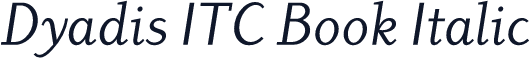 Dyadis ITC Book Italic