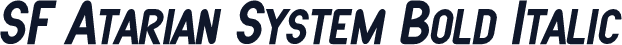 SF Atarian System Bold Italic