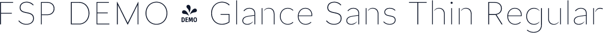 FSP DEMO - Glance Sans Thin Regular