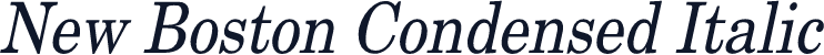 New Boston Condensed Italic
