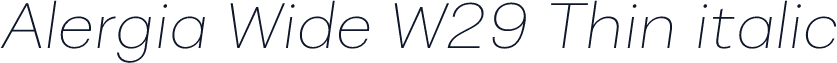 Alergia Wide W29 Thin italic