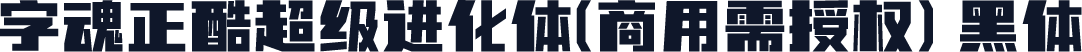 字魂正酷超级进化体(商用需授权) 黑体