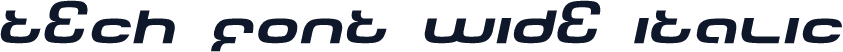 Tech Font Wide Italic