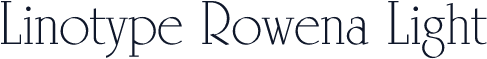 Linotype Rowena Light