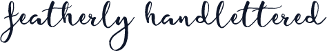 featherly handlettered