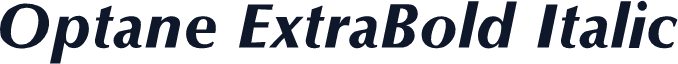 Optane ExtraBold Italic