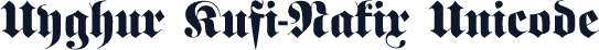 Uyghur Kufi-Nakix Unicode