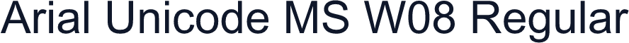 Arial Unicode MS W08 Regular