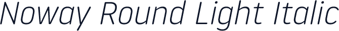 Noway Round Light Italic