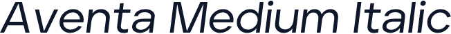 Aventa Medium Italic