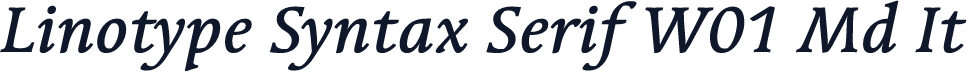 Linotype Syntax Serif W01 Md It