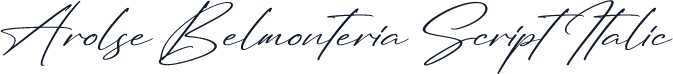 Arolse Belmonteria Script Italic