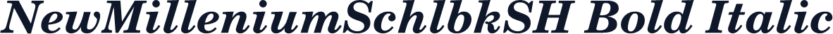 NewMilleniumSchlbkSH Bold Italic