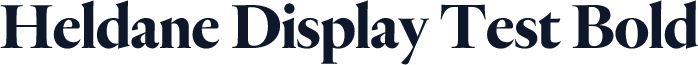 Heldane Display Test Bold