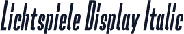 Lichtspiele Display Italic