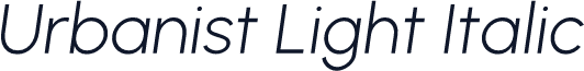 Urbanist Light Italic