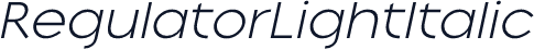RegulatorLightItalic