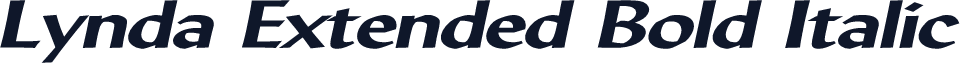 Lynda Extended Bold Italic
