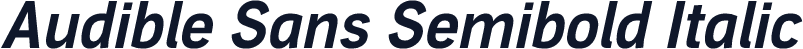 Audible Sans Semibold Italic