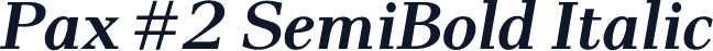 Pax #2 SemiBold Italic