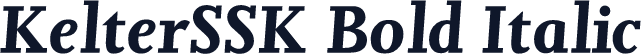 KelterSSK Bold Italic