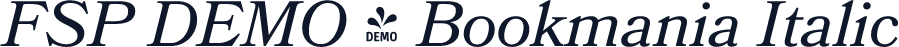 FSP DEMO - Bookmania Italic
