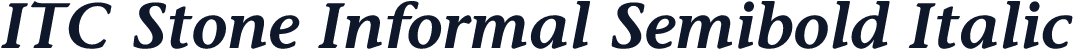 ITC Stone Informal Semibold Italic