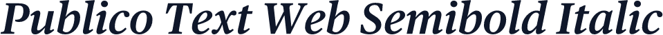 Publico Text Web Semibold Italic