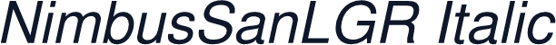 NimbusSanLGR Italic