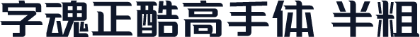 字魂正酷高手体 半粗