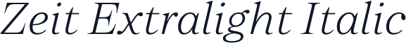 Zeit Extralight Italic