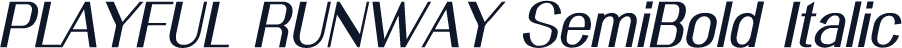 PLAYFUL RUNWAY SemiBold Italic