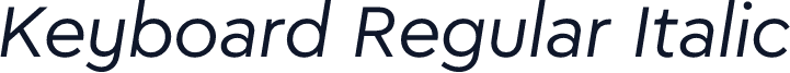 Keyboard Regular Italic
