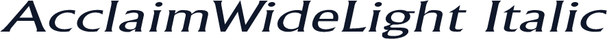 AcclaimWideLight Italic