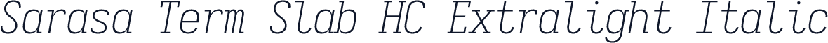 Sarasa Term Slab HC Extralight Italic