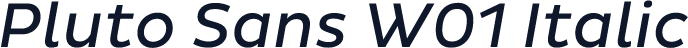 Pluto Sans W01 Italic