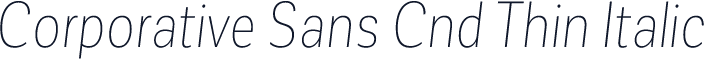 Corporative Sans Cnd Thin Italic