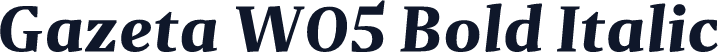 Gazeta W05 Bold Italic