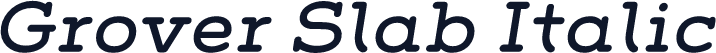 Grover Slab Italic
