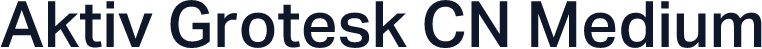 Aktiv Grotesk CN Medium