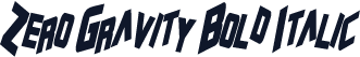 Zero Gravity Bold Italic