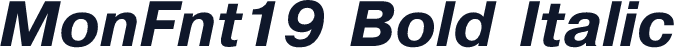 MonFnt19 Bold Italic