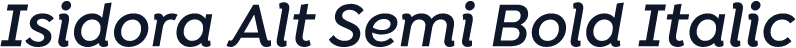 Isidora Alt Semi Bold Italic