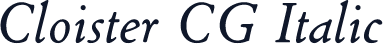 Cloister CG Italic