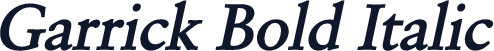 Garrick Bold Italic