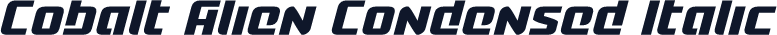 Cobalt Alien Condensed Italic