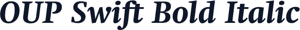 OUP Swift Bold Italic