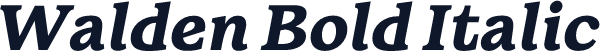 Walden Bold Italic